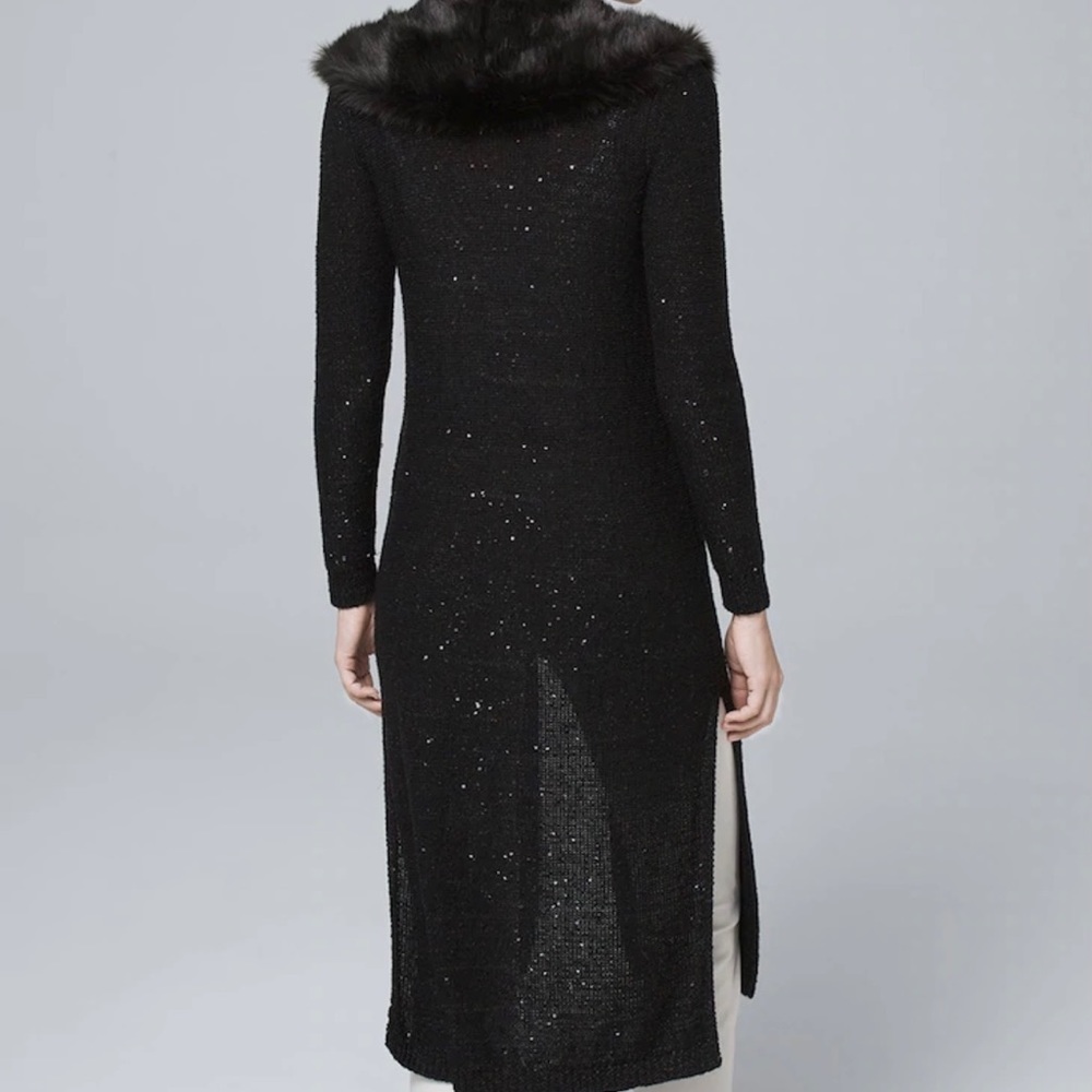 SEQUIN-DETAIL DUSTER